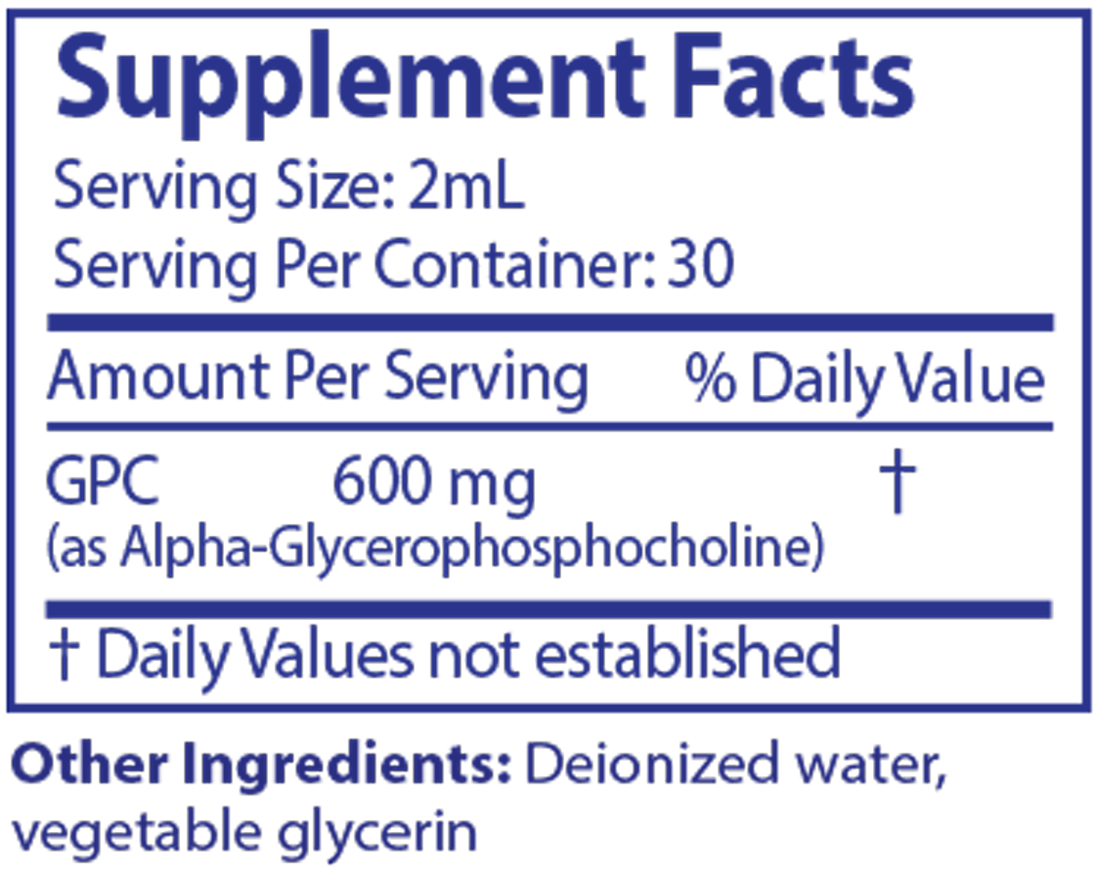 Cerebera GPC Supplement Facts Label