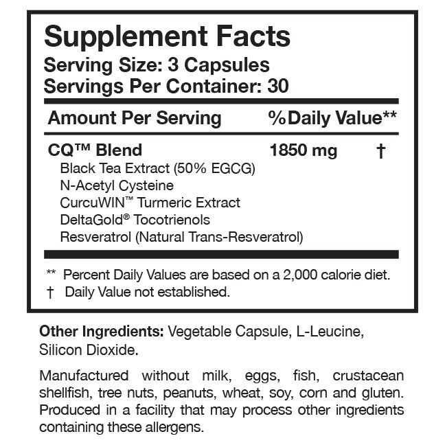CytoQuel Supplement Facts Label