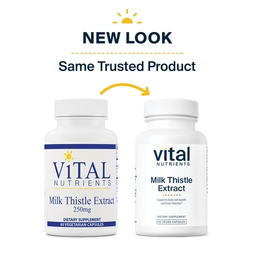 Milk Thistle Extract 250mg Vital Nutrients new look