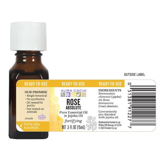 Rose Absolute in Jojoba Supplement Facts Label