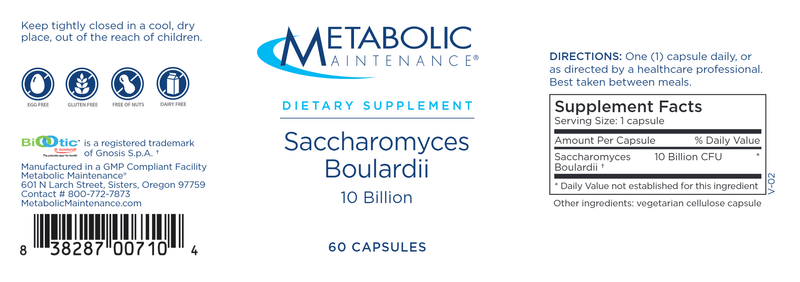 Saccharomyces Boulardii 10 Billion (Metabolic Maintenance)