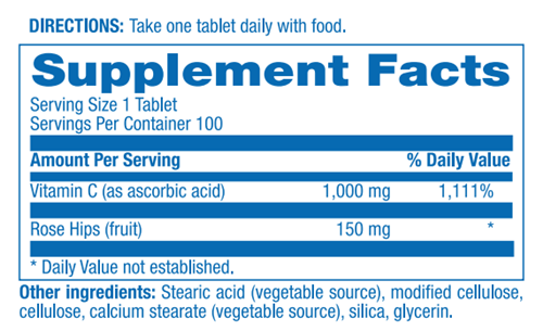 T.R.I. - C-1000 Supplement Facts Label