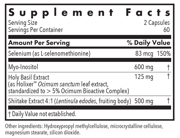 Thyroid Zen Defense Supplement Facts Label