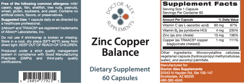 Zinc Copper Balance
