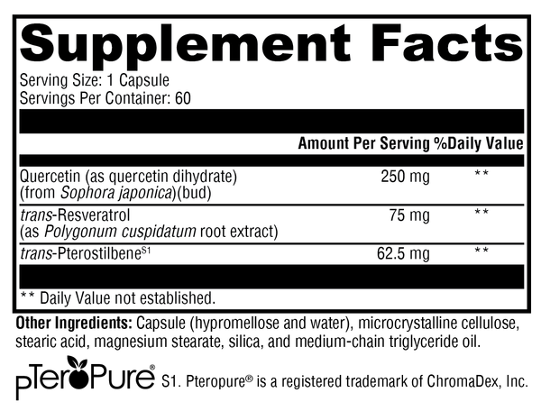 Resveratin™ Plus Supplement Facts Label