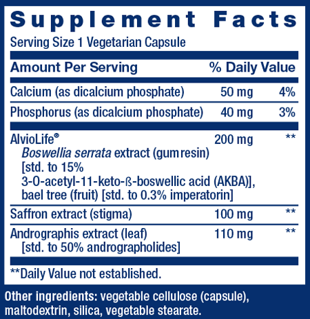 Healthy Lungs Supplement Facts Label