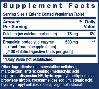 TMG 500 mg Supplement Facts Label