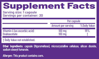 BACKORDER ONLY - benaGene Supplement Facts Label