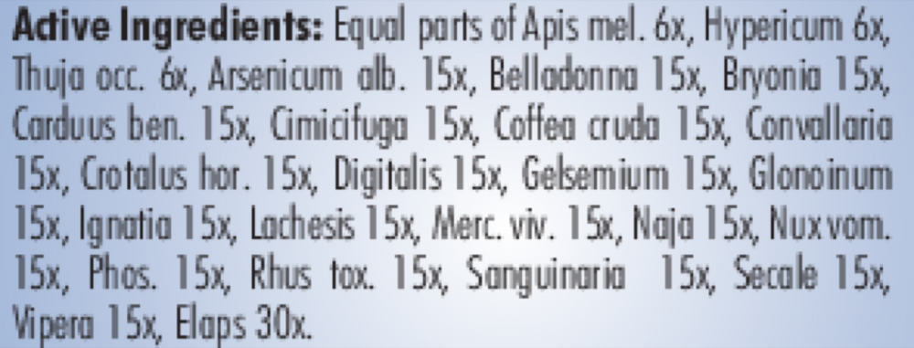 PRO Headache-Migraine Supplement Facts Label