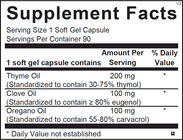 Intestin-ol Supplement Facts Label