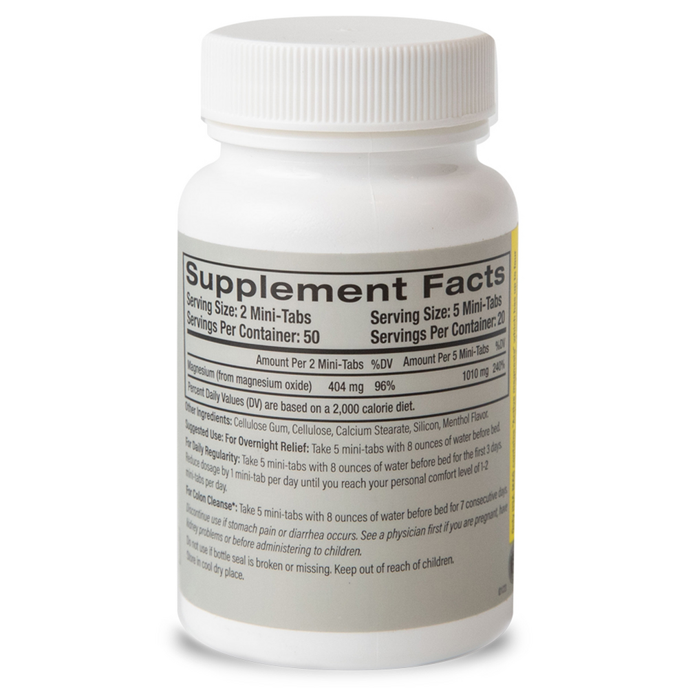 3A Magnesia Supplement Facts Label