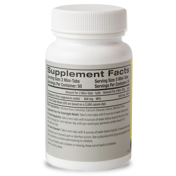 3A Magnesia Supplement Facts Label