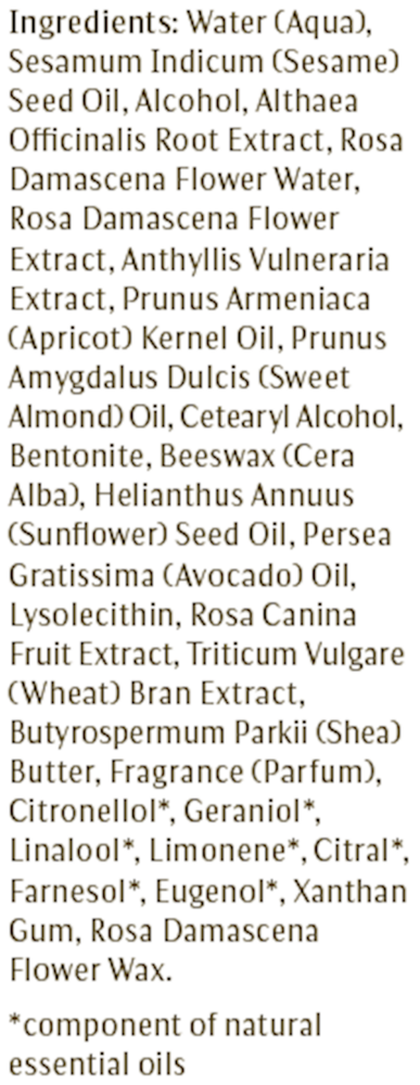 Rose Day Cream Light Supplement Facts Label