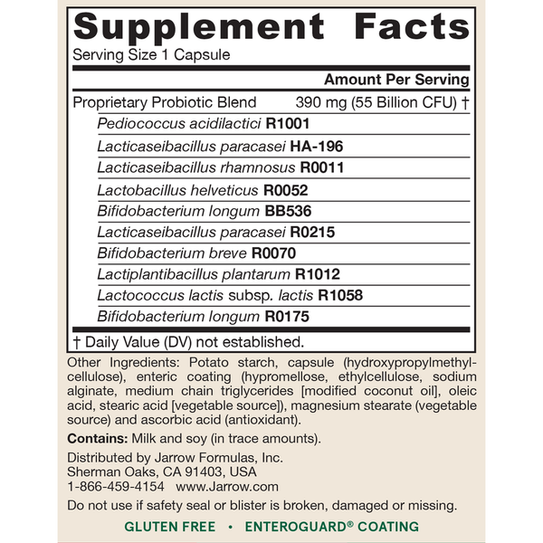 Jarro-Dophilus EPS Advanced Supplement Facts Label