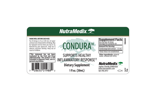 Condura Supplement Facts Label