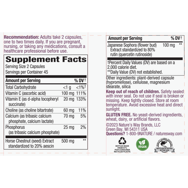 Hem-Care Supplement Facts Label