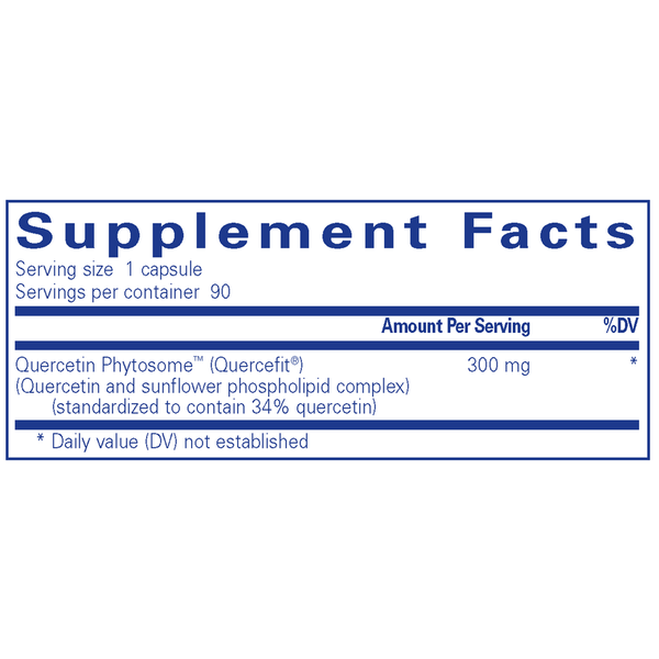 Quercetin UltraSorb Supplement Facts Label