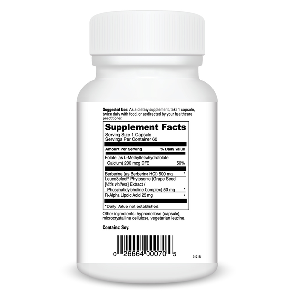 Berberine Force Supplement Facts Label