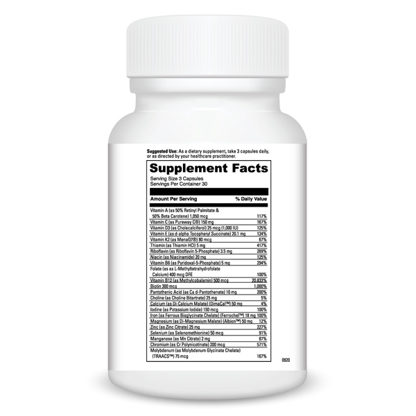 Daily Best Women Supplement Facts Label