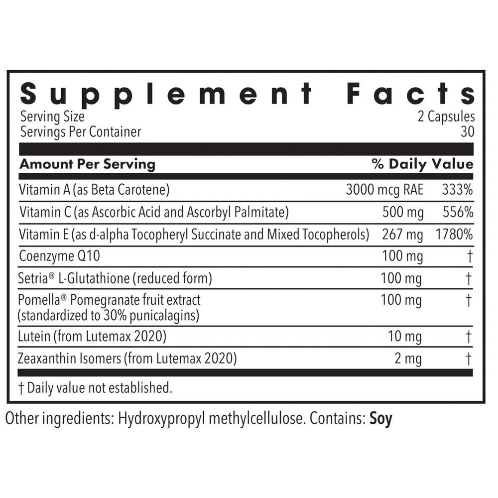 Deluxe Scavengers™ Supplement Facts Label