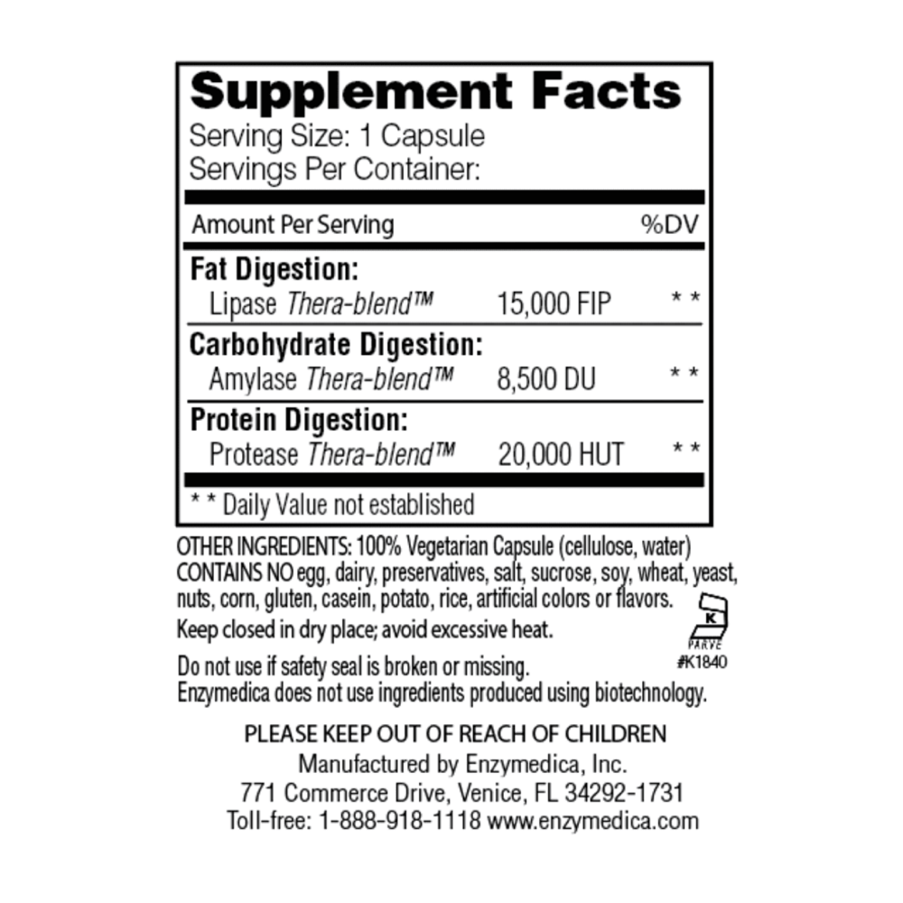 Lypo Gold™ - CAPSULES Supplement Facts Label