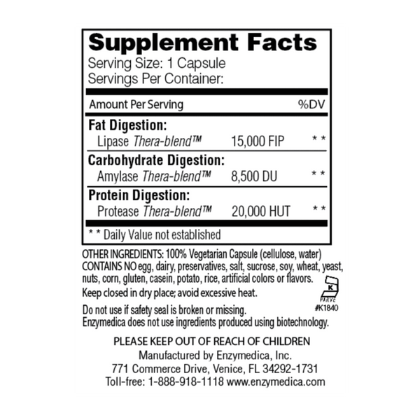 Lypo Gold™ - CAPSULES Supplement Facts Label