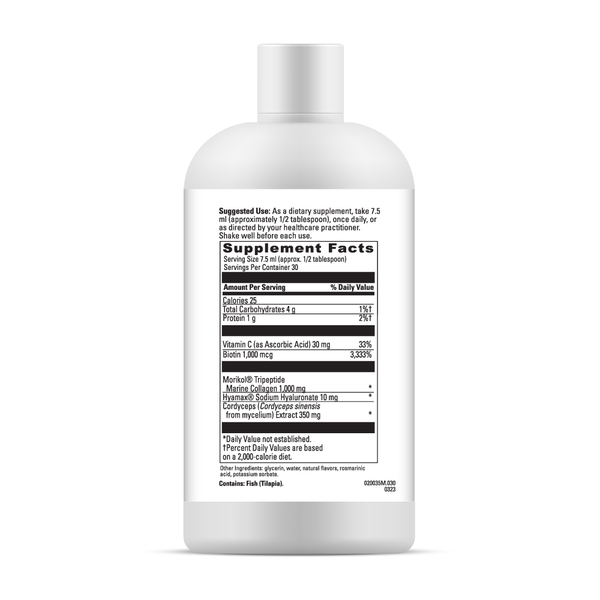 Collagen Bright Toasted Cinnamon Supplement Facts Label