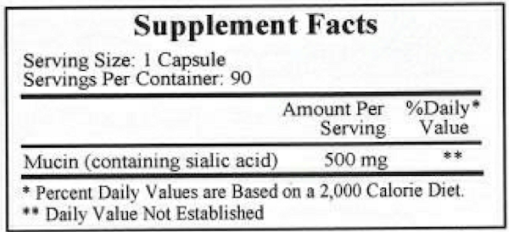 Sialex Supplement Facts Label
