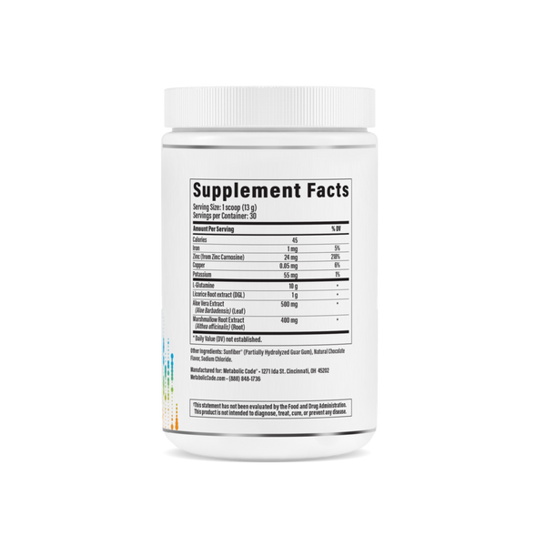 GI Mucosal Support Supplement Facts Label