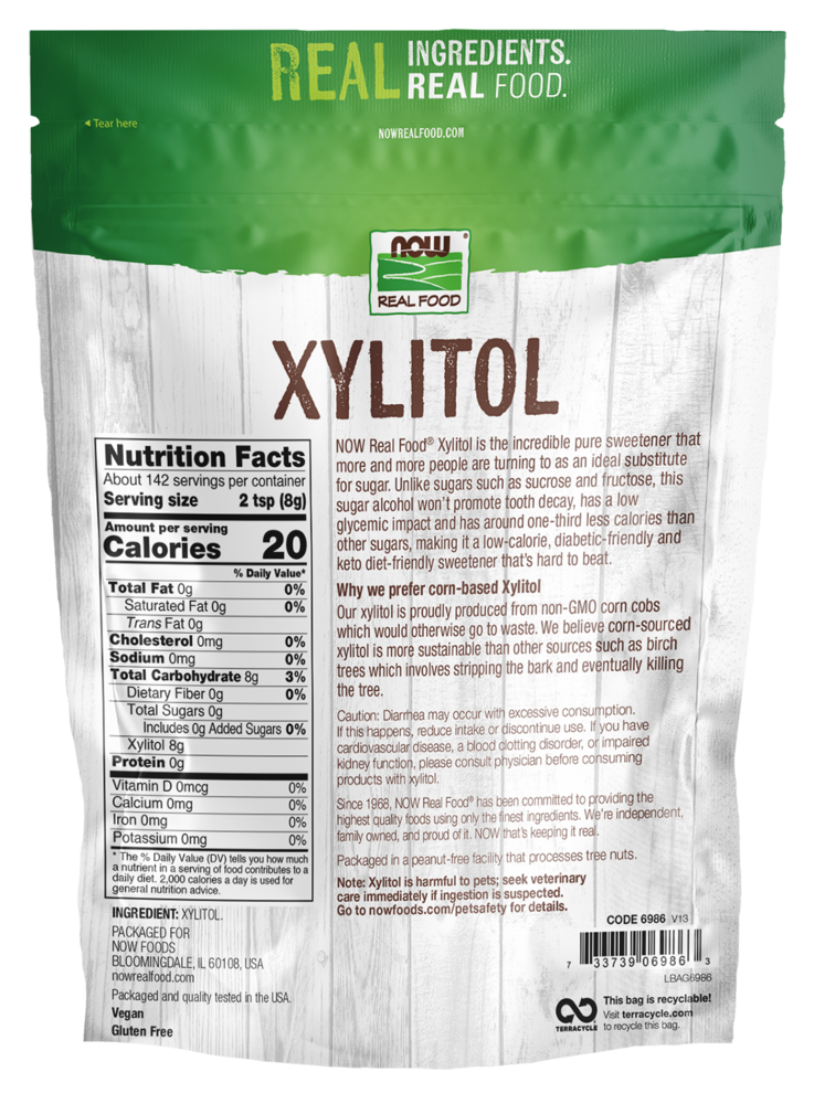 Xylitol Supplement Facts Label