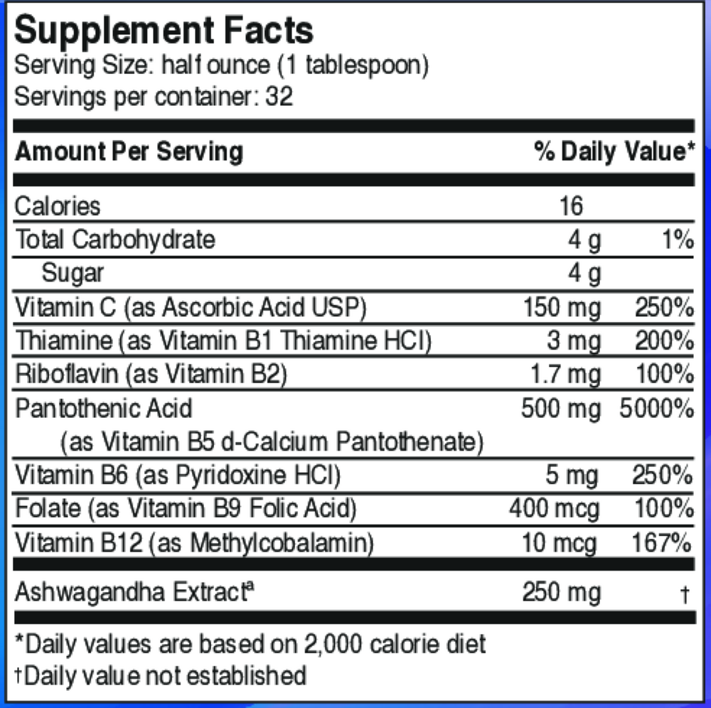 Adrenal Balance & Stress Defense Supplement Facts Label