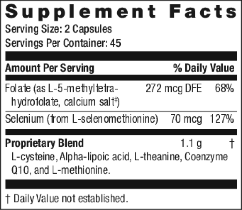 Calm G Supplement Facts Label
