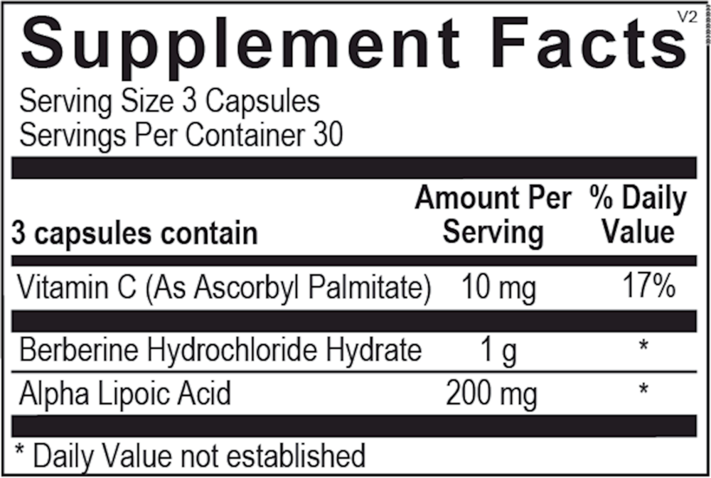 CM Core Supplement Facts Label