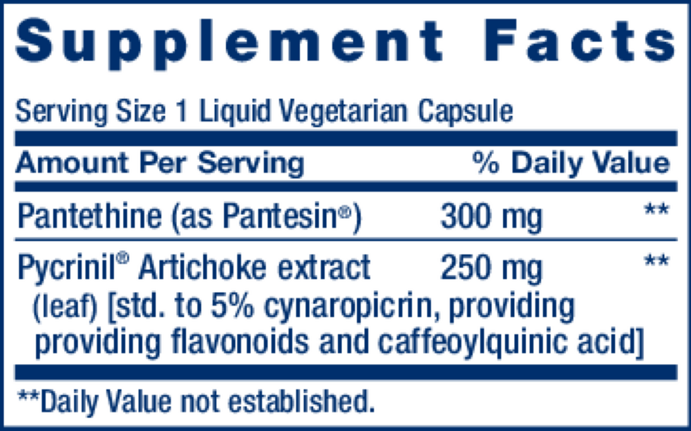 CHOL-Support™ Supplement Facts Label