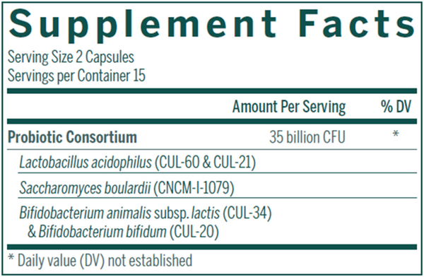 HMF Travel Supplement Facts Label