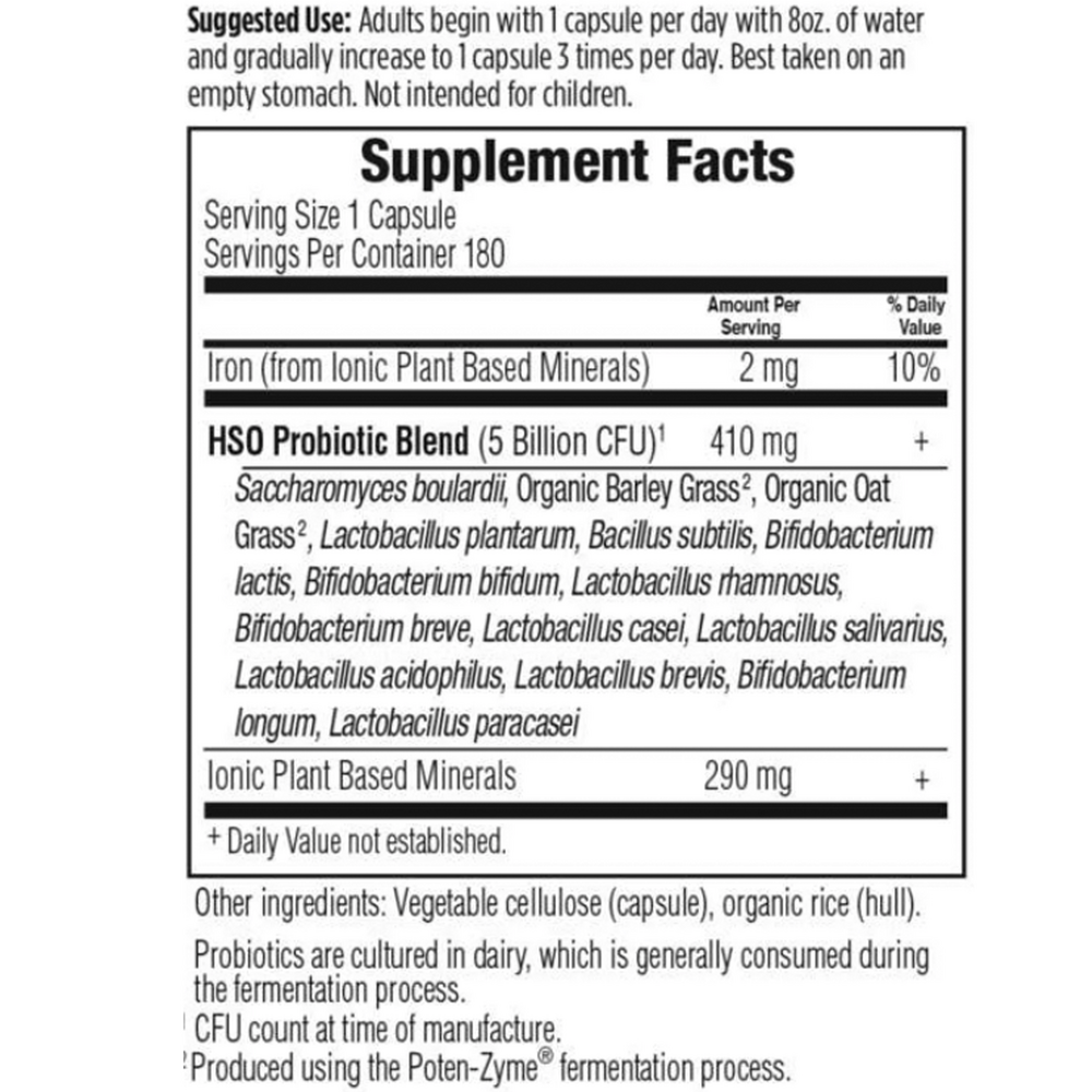 Primal Defense Ultra Supplement Facts Label