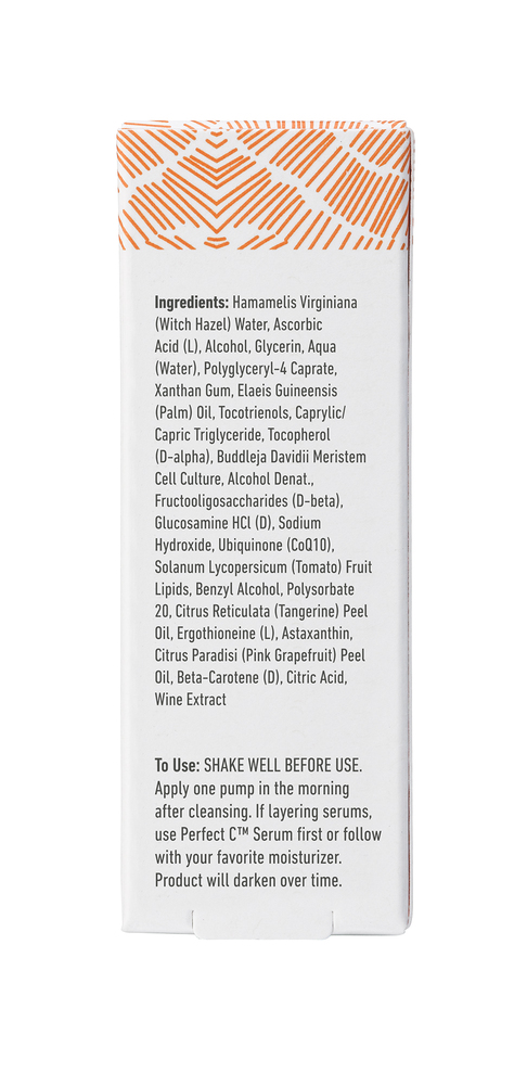 Perfect C Serum 17% Supplement Facts Label