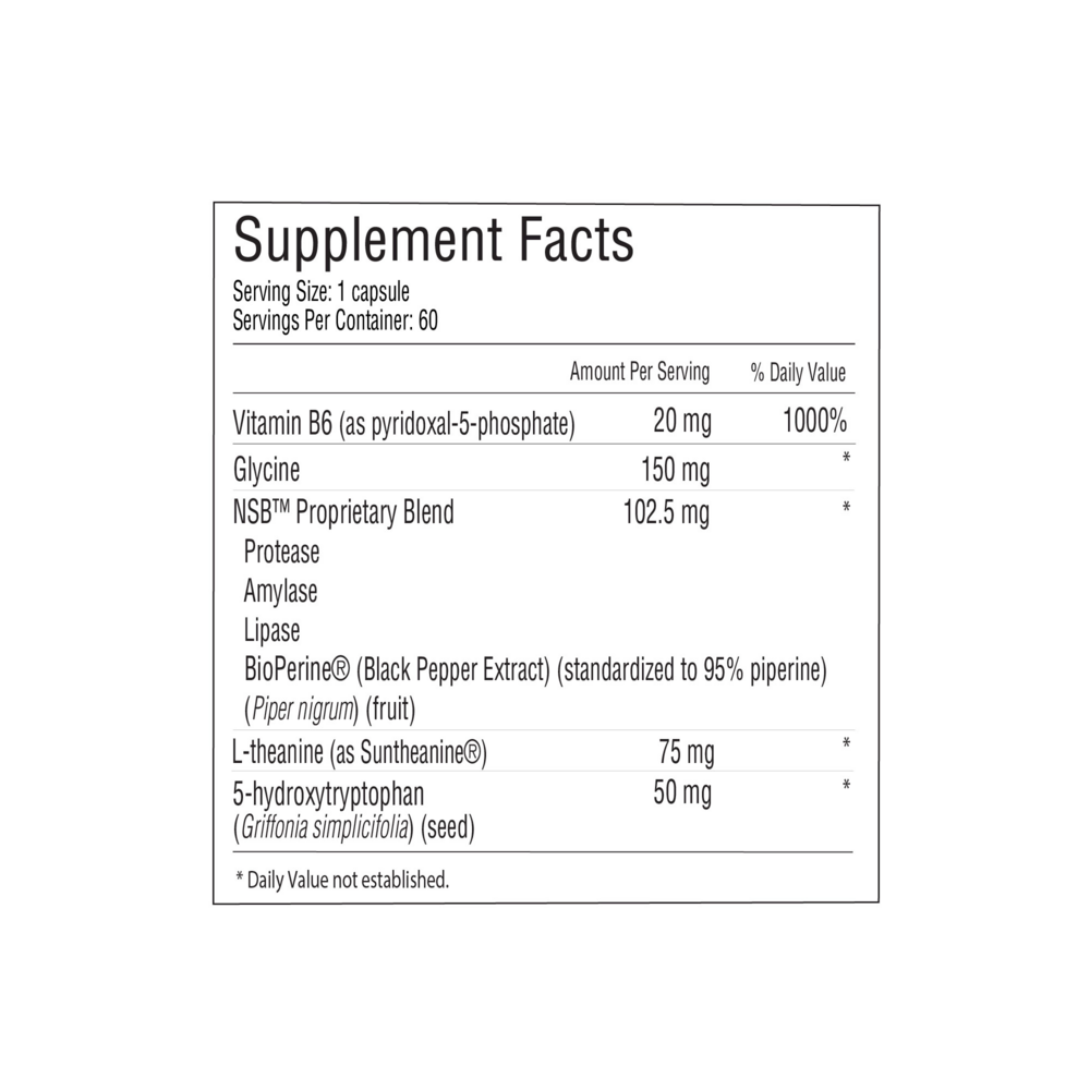 Prolent Supplement Facts Label