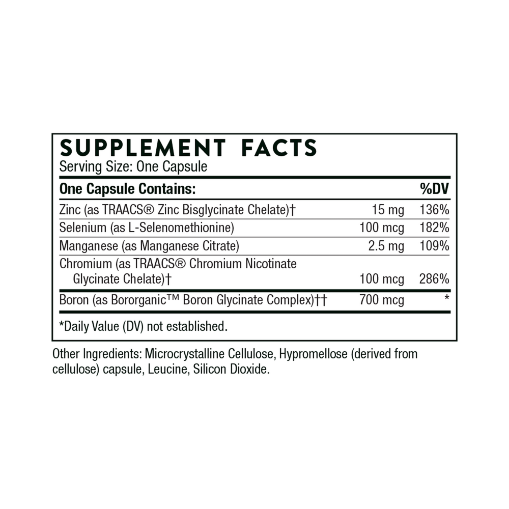 Trace Minerals Supplement Facts Label
