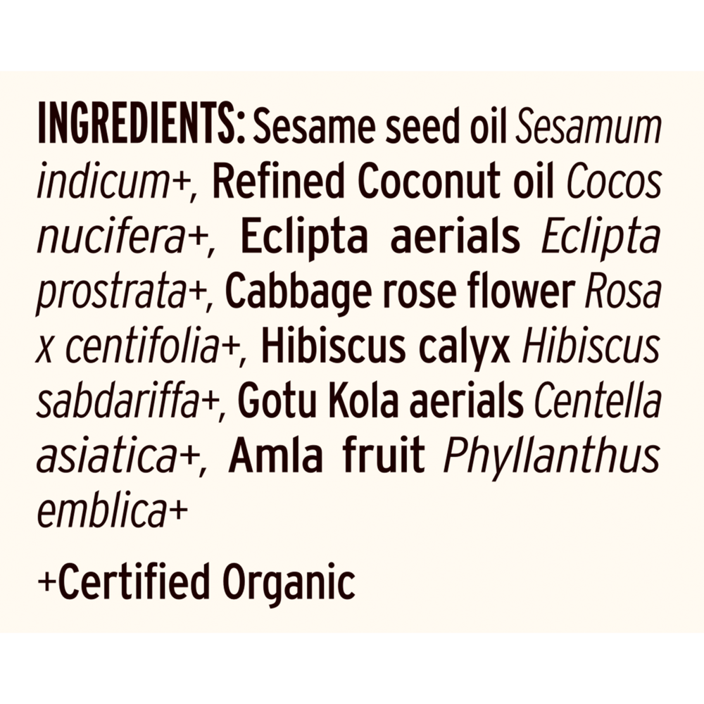 Healthy Hair Oil Supplement Facts Label