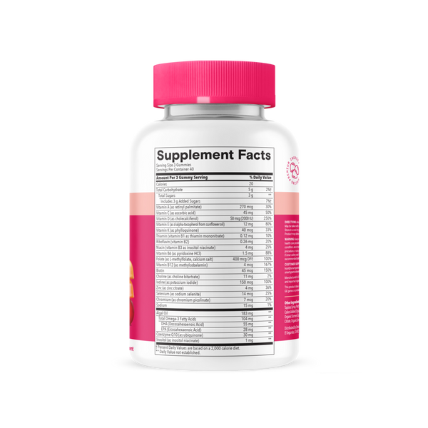 Women's Plus Multi & Omegas Supplement Facts Label