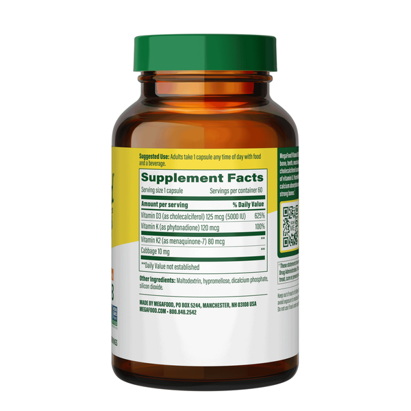 Vitamin D3 5000 IU Supplement Facts Label