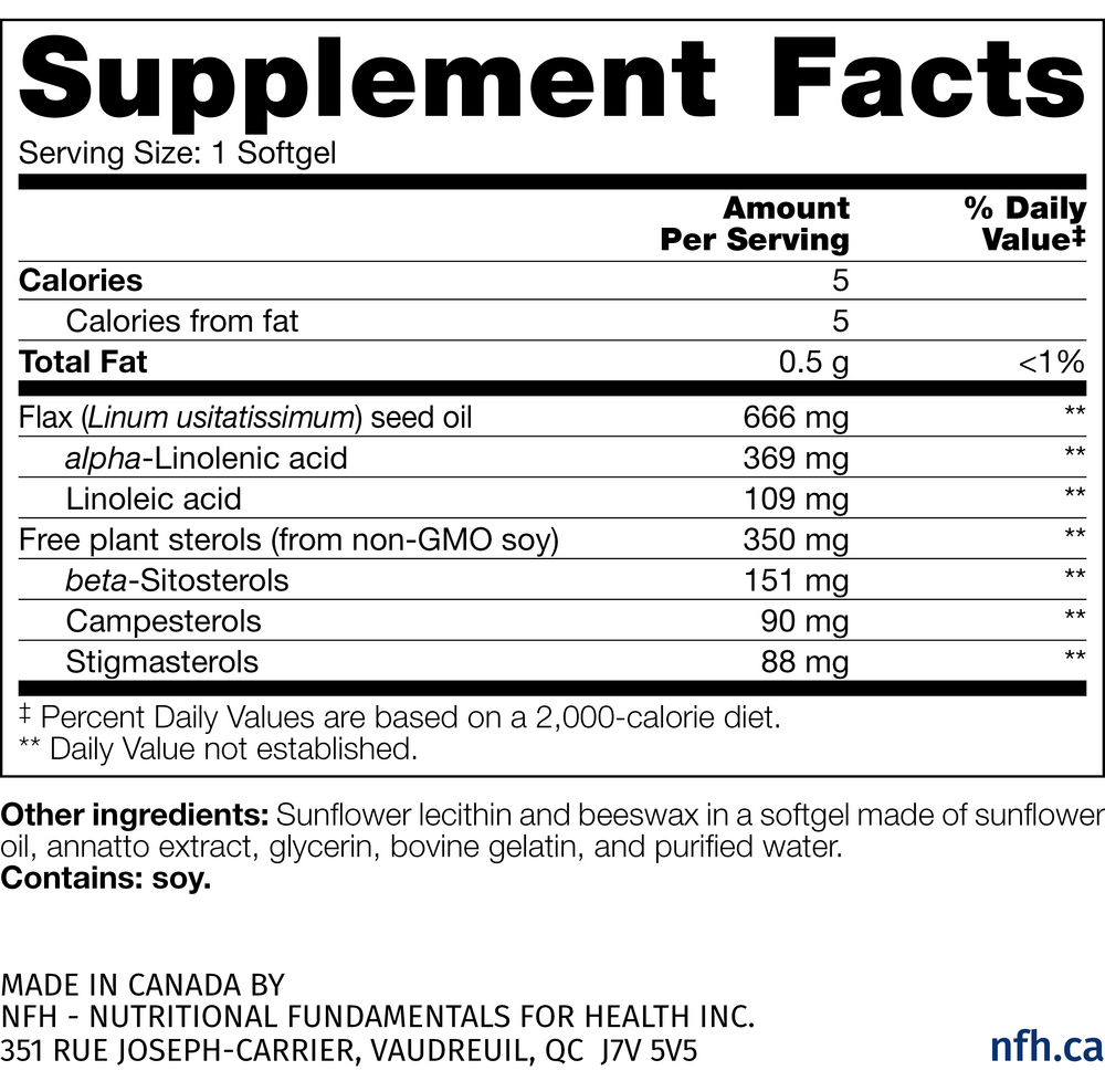 Chol SAP-15 Supplement Facts Label