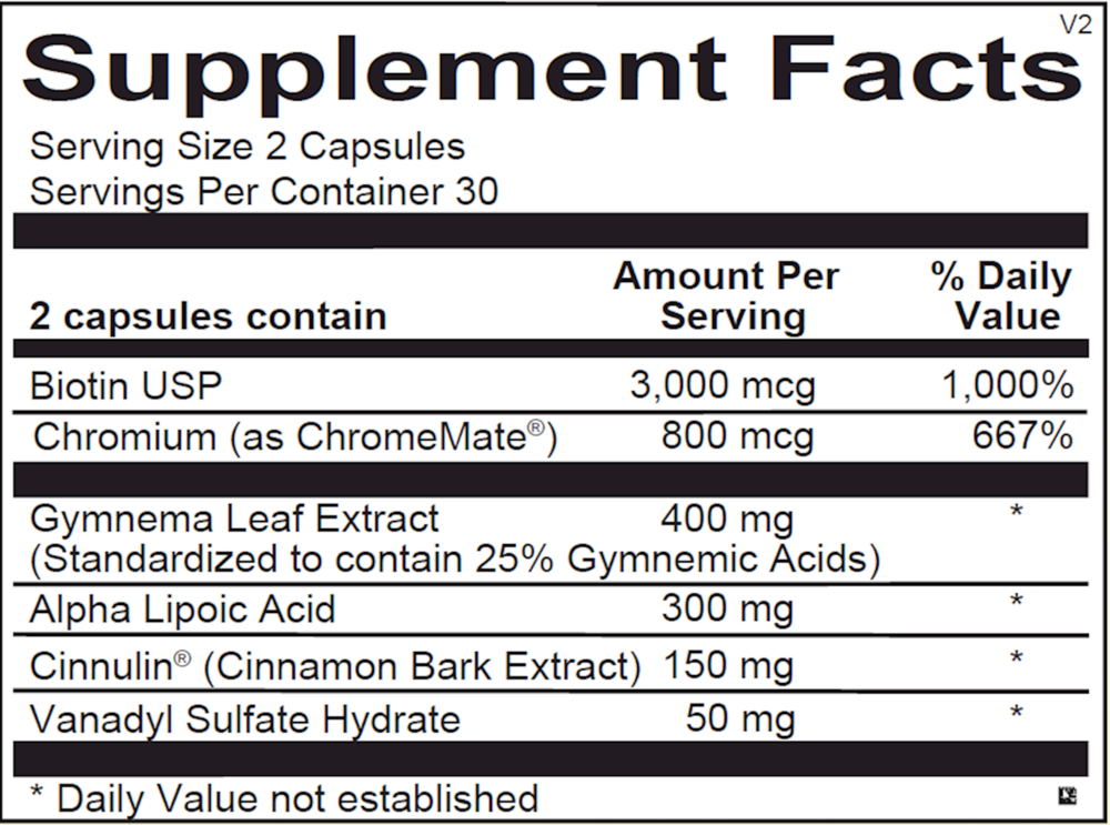 Diaxinol Supplement Facts Label