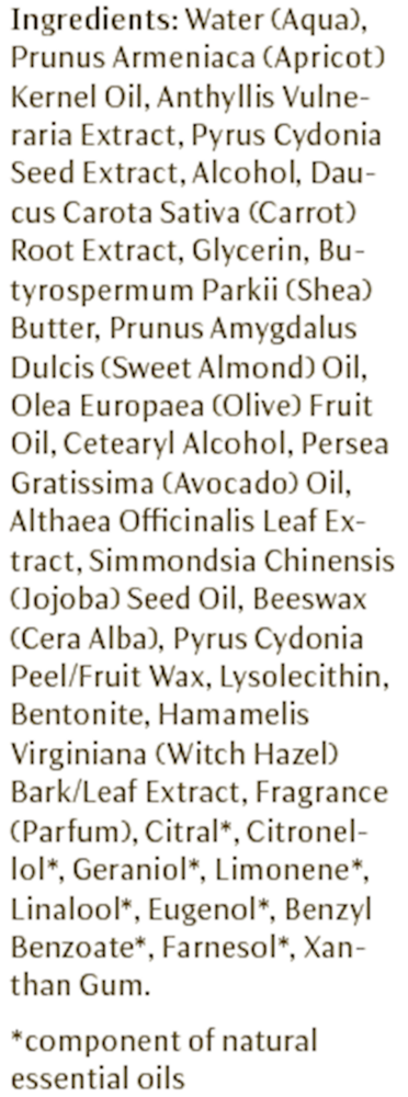 Quince Day Cream Supplement Facts Label