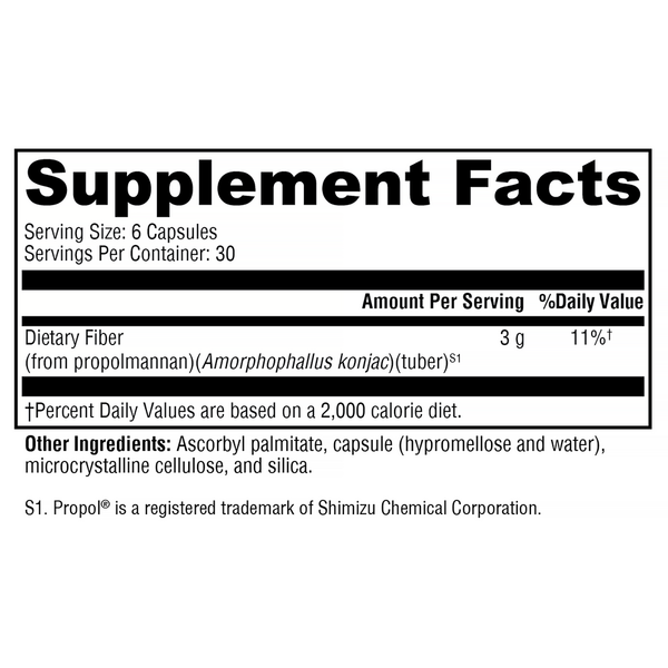 OptiFiber® Lean Capsules Supplement Facts Label