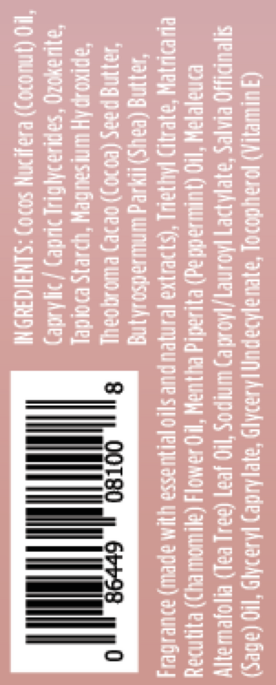 Magnesium Enriched Coconut & Vanilla Deodorant Stick Supplement Facts Label