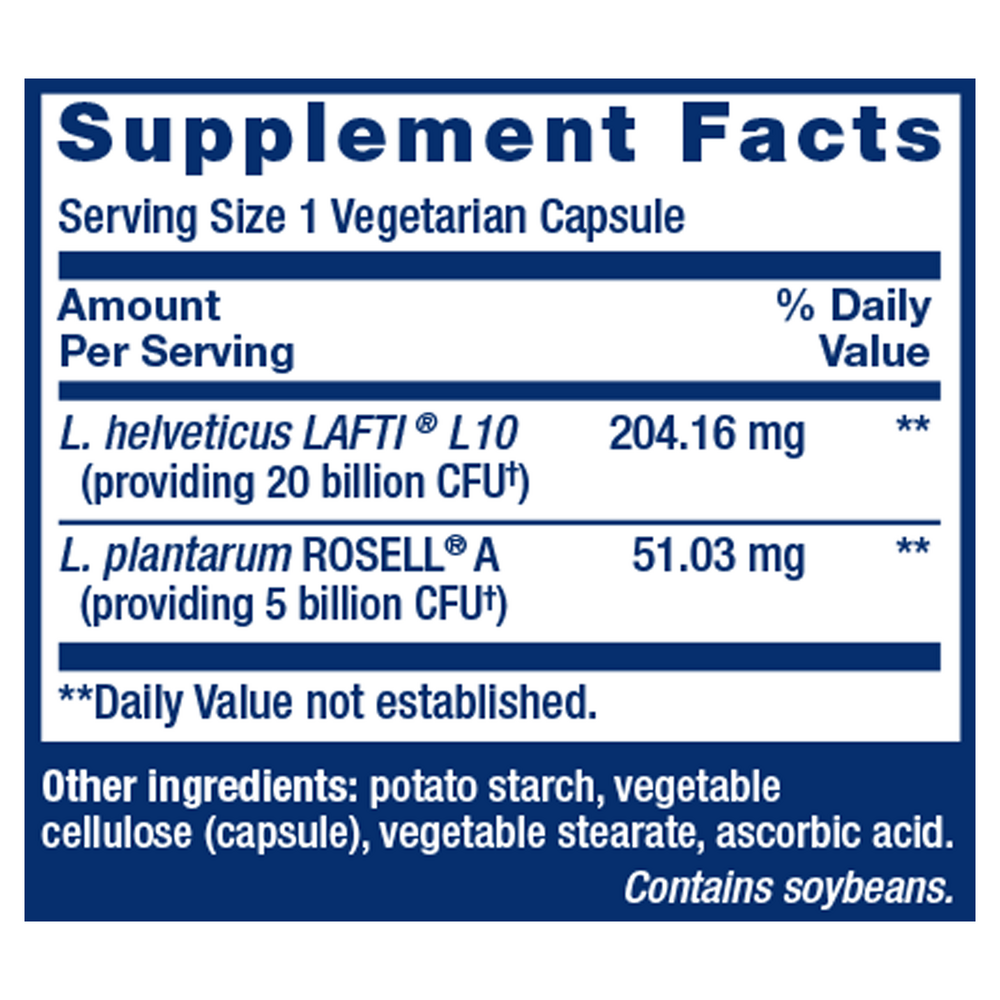FLORASSIST® Probiotic Women's Health Supplement Facts Label
