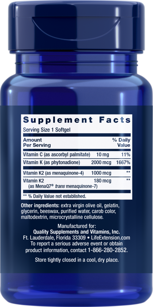 Super K Supplement Facts Label