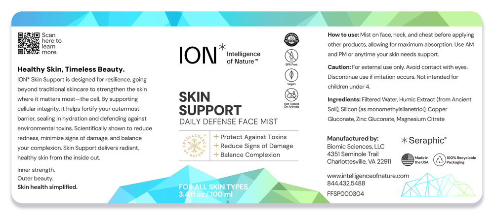 ION* Skin Support Supplement Facts Label